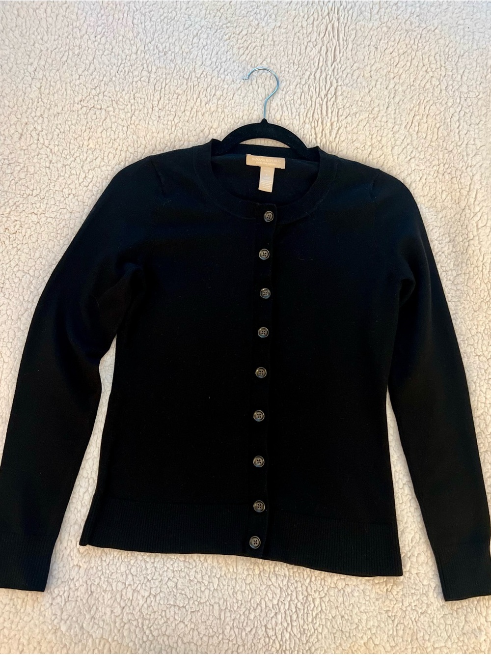 Banana Republic Black Merino Wool Cardigan